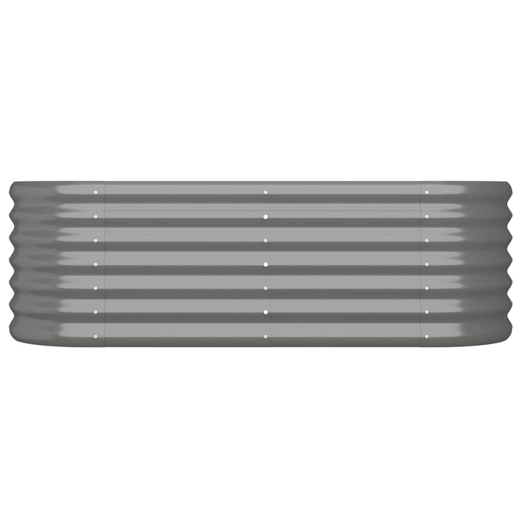 vidaXL Ζαρντινιέρα Υπερυψ. Γκρι 114x40x36 εκ. Ατσάλι Ηλεκτρ. Βαφή
