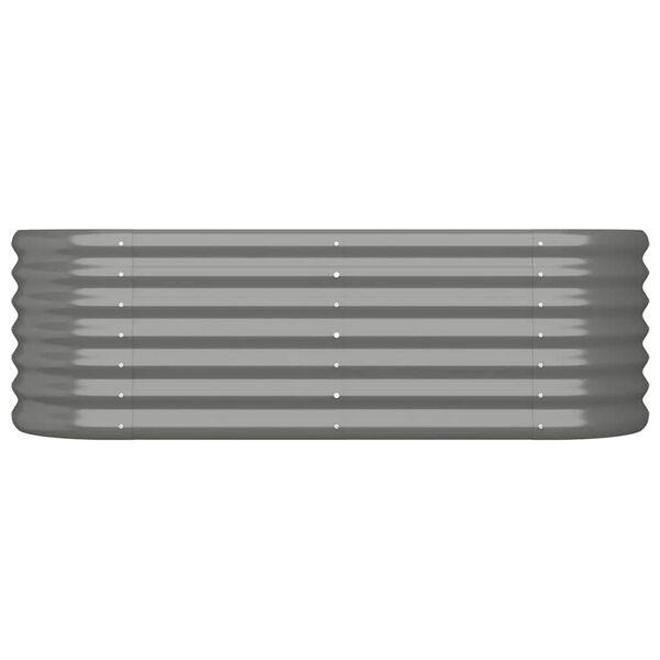 vidaXL Ζαρντινιέρα Υπερυψ. Γκρι 114x40x36 εκ. Ατσάλι Ηλεκτρ. Βαφή