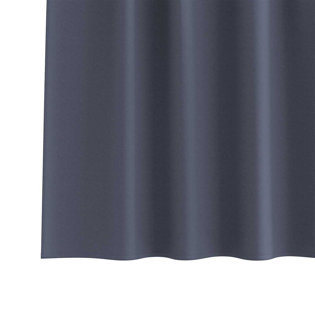 vidaXL Κουρτίνες με κουρτίνες 2 pcs Ανθρακί 245 x 140 εκ. Πολυεστέρας