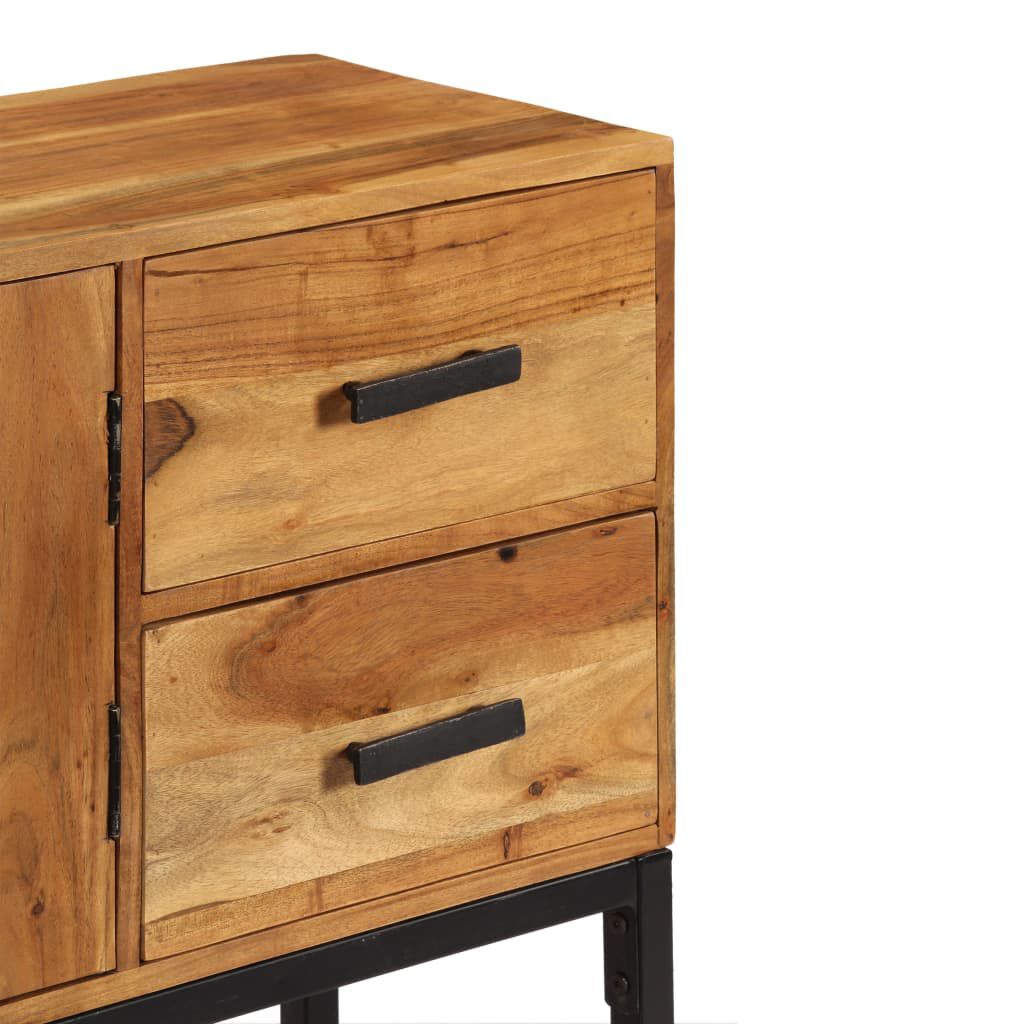 vidaXL Ντουλάπι Καφέ 110x30x70 εκ. από Μασίφ Ξύλο Ακακίας