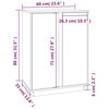 vidaXL Ντουλάπι Καφέ Μέλι 60x35x80 εκ. από Μασίφ Ξύλο Πεύκου
