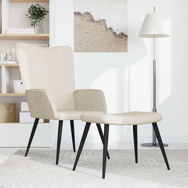 vidaXL &Pi;&omicron;&lambda;&upsilon;&theta;&rho;ό&nu;&alpha; Relax &Lambda;&epsilon;&upsilon;&kappa;ό &Kappa;&rho;&epsilon;&mu; &Beta;&epsilon;&lambda;&omicron;ύ&delta;&iota;&nu;&eta; &mu;&epsilon; &Sigma;&kappa;&alpha;&mu;&pi;ό