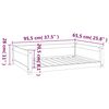 vidaXL Κρεβάτι Σκύλου 95,5 x 65,5 x 28 εκ. από Μασίφ Ξύλο Πεύκου