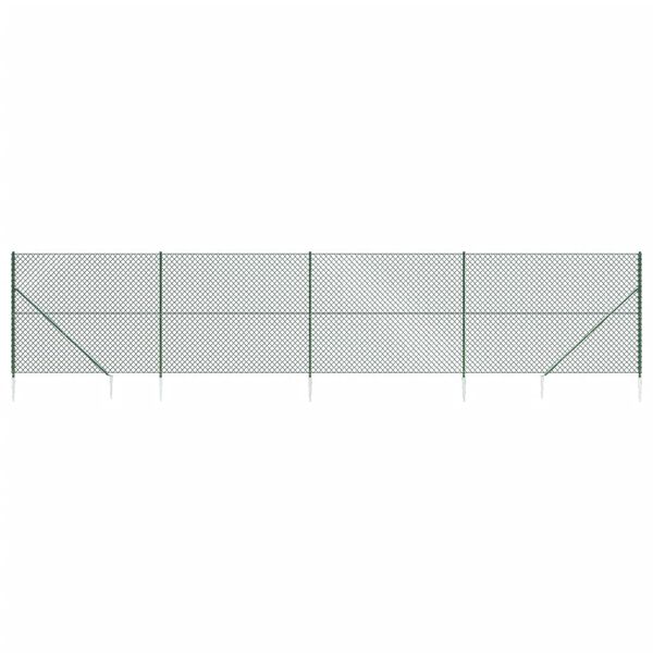 vidaXL Συρματόπλεγμα Περίφραξης Πράσινο 1,6 x 10 μ. με Καρφωτές Βάσεις