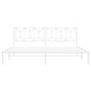 vidaXL Πλαίσιο Κρεβατιού με Κεφαλάρι Λευκό 193 x 203 εκ. Μεταλλικό
