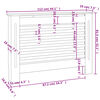 vidaXL Κάλυμμα Καλοριφέρ Ανθρακί 112 x 19 x 81,5 εκ. από MDF