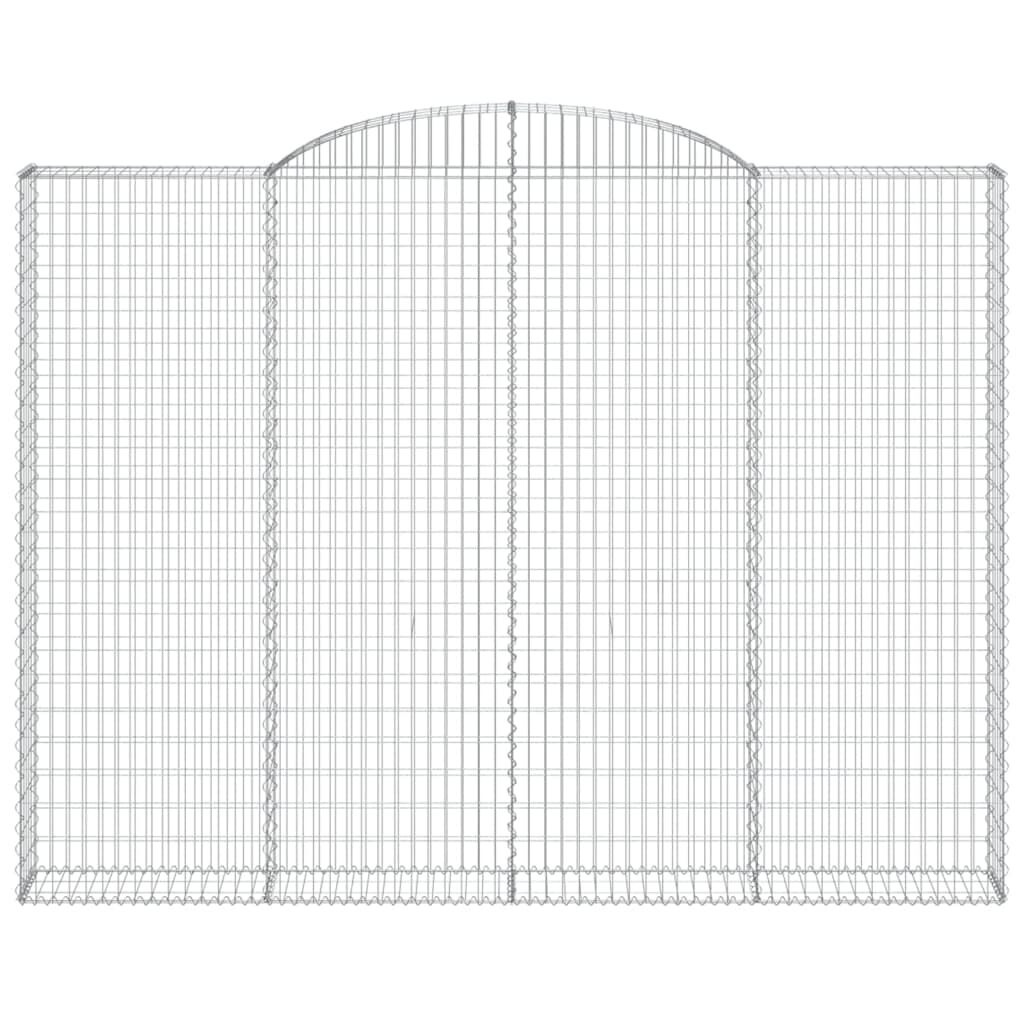 vidaXL Συρματοκιβώτια Τοξωτά 5 τεμ. 300x30x220/240 εκ. Γαλβαν. Ατσάλι