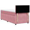vidaXL Κρεβάτι Boxspring με Στρώμα Ροζ 80 x 200 εκ. Βελούδινο