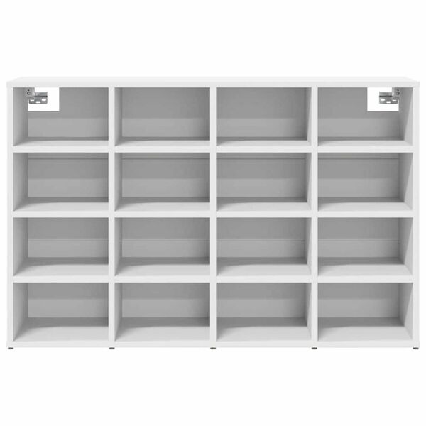 vidaXL Ντουλάπα Παπουτσιών Λευκό 103 x 30 x 67 εκ. Επεξεργασμένο ξύλο
