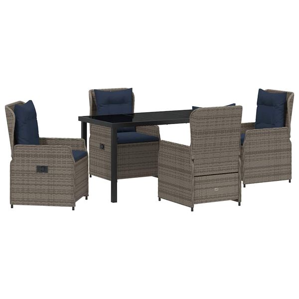 vidaXL &Sigma;έ&tau; &phi;&alpha;&gamma;&eta;&tau;&omicron;ύ &gamma;&iota;&alpha; &kappa;ή&pi;&omicron; 5 pcs &Gamma;&kappa;&rho;&iota; &Pi;&omicron;&lambda;&upsilon; &rho;ά&tau;&alpha;&nu;