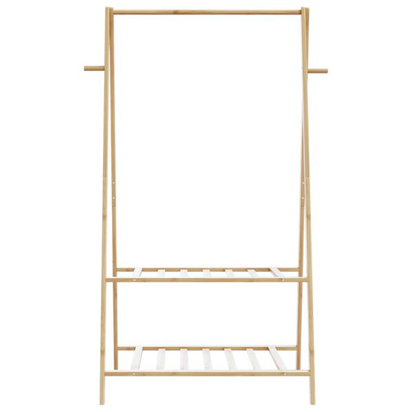 vidaXL Κρεμάστρα Ρούχων με Ράφια 96x45,5x150,5 εκ. Μπαμπού