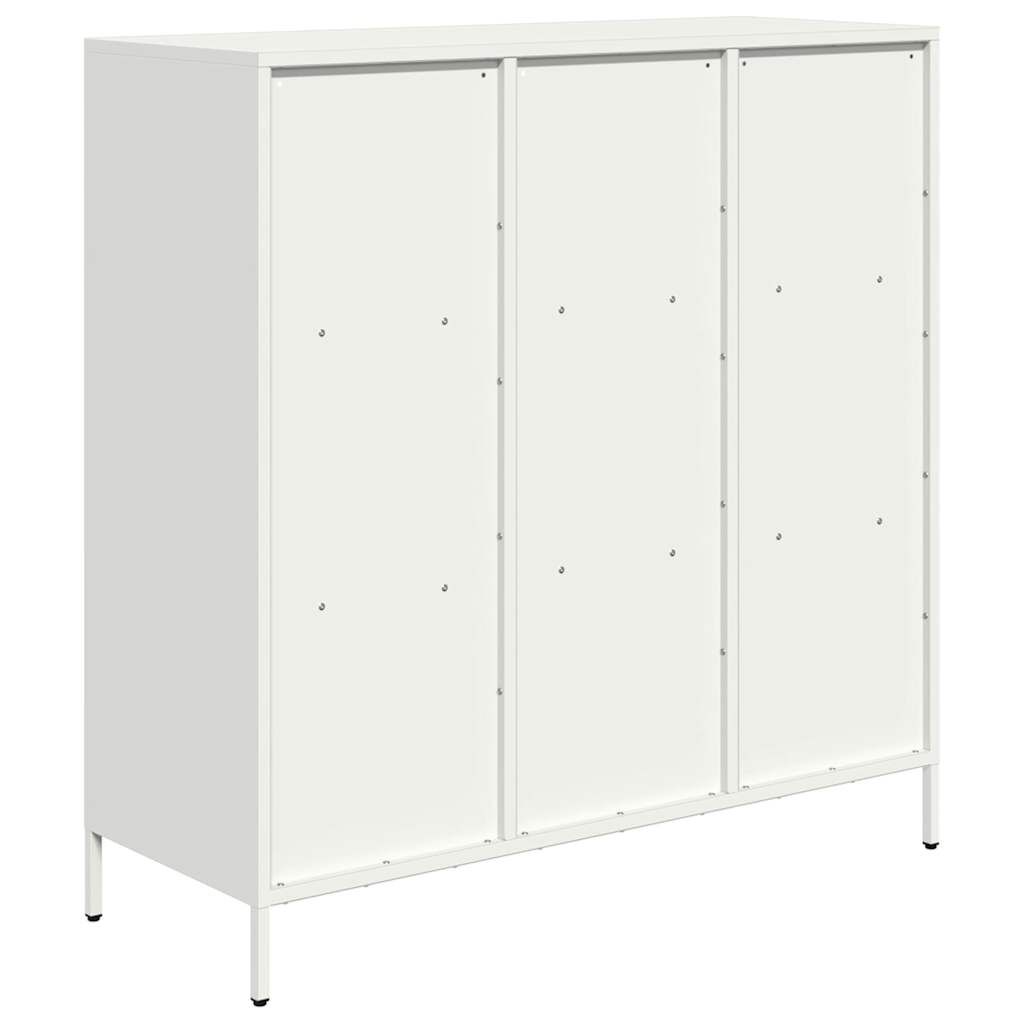 vidaXL Ντουλάπι Λευκό 101,5x39x103,5 εκ. από Χάλυβα