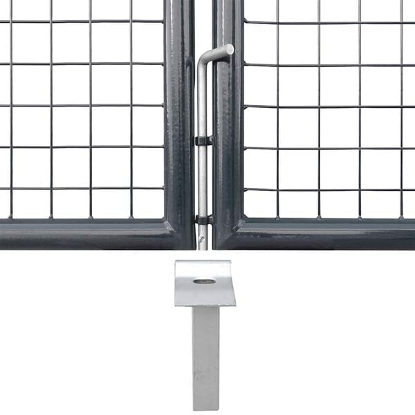vidaXL Πόρτα Κήπου με Διχτυωτό Υλικό Ανθρακί 300x125 εκ. από Γαλβανισμένο Ατσάλι