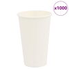 vidaXL Χάρτινα κύπελλα καφέ 1000 τεμάχια 16oz 400ml Λευκό