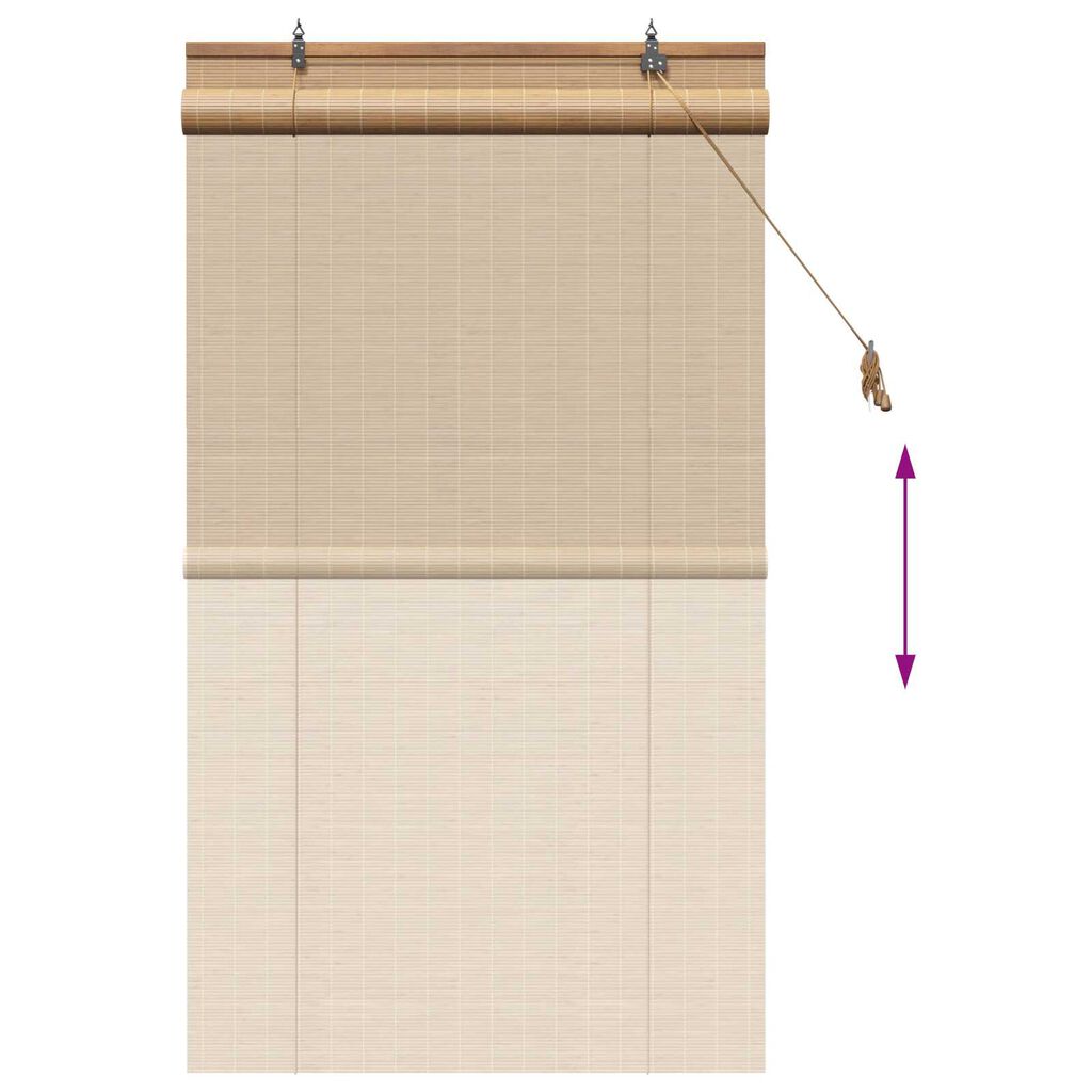 vidaXL Ρολά και Σκίες Παραθύρων Ανοιχτό καφέ 80 x 160 cm Μπαμπού