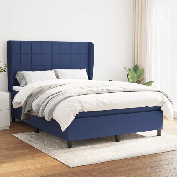 vidaXL &Kappa;&rho;&epsilon;&beta;ά&tau;&iota; Boxspring &mu;&epsilon; &Sigma;&tau;&rho;ώ&mu;&alpha; &Mu;&pi;&lambda;&epsilon; 140x190 &epsilon;&kappa;. &Upsilon;&phi;&alpha;&sigma;&mu;ά&tau;&iota;&nu;&omicron;