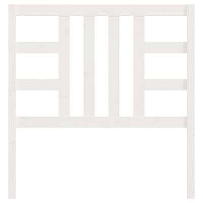vidaXL Κεφαλάρι Κρεβατιού Λευκό 81 x 4 x 100 εκ. από Μασίφ Ξύλο Πεύκου