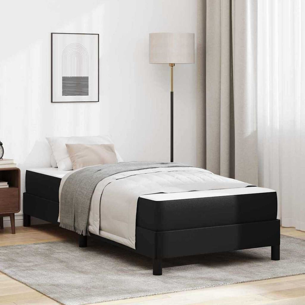 vidaXL Κρεβάτι Άλλο Μαύρο 90 x 200 cm Τεχνητό δέρμα