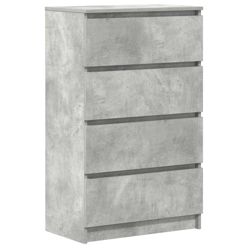 vidaXL Συρταριέρα Γκρι Σκυροδέματος 60x35x98,5 εκ. Επεξεργασμένο Ξύλο