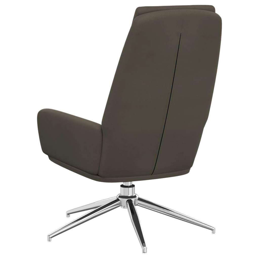 vidaXL Πολυθρόνα Relax Σκούρο Γκρι από Συνθετικό Καστόρι