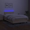 vidaXL &Kappa;&rho;&epsilon;&beta;ά&tau;&iota; Boxspring &mu;&epsilon; &Sigma;&tau;&rho;ώ&mu;&alpha; & LED &Kappa;&rho;&epsilon;&mu; 120x200 &epsilon;&kappa;. &Upsilon;&phi;&alpha;&sigma;&mu;ά&tau;&iota;&nu;&omicron;