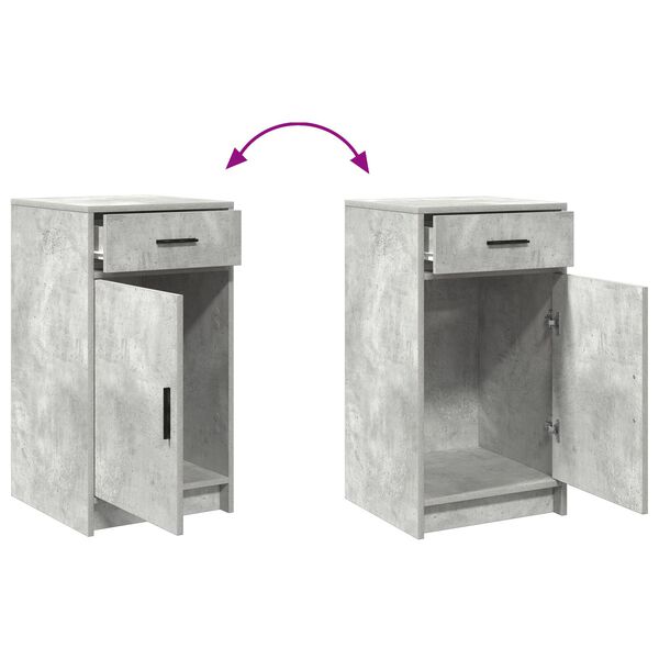 vidaXL Τραπέζι περιποίησης με συρτάρι 3 pcs Γκρι 50 x 41 x 135 εκ