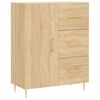 vidaXL Ντουλάπι Sonoma δρυς 69,5 x 34 x 180 εκ. από Επεξεργασμένο Ξύλο