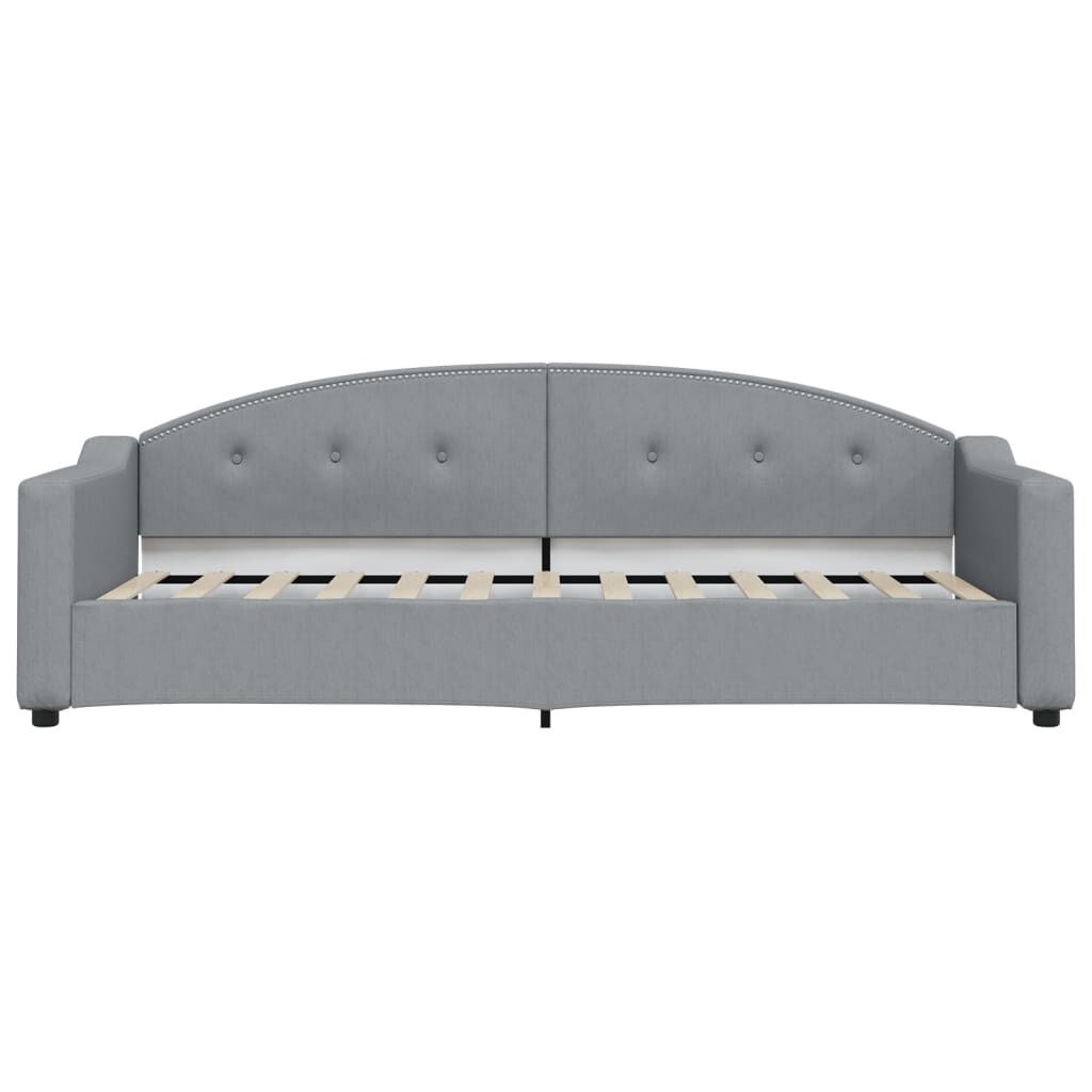 vidaXL Καναπές Κρεβάτι Συρόμενος Ανοιχτό Γκρι 90 x 190 εκ. Υφασμάτινος