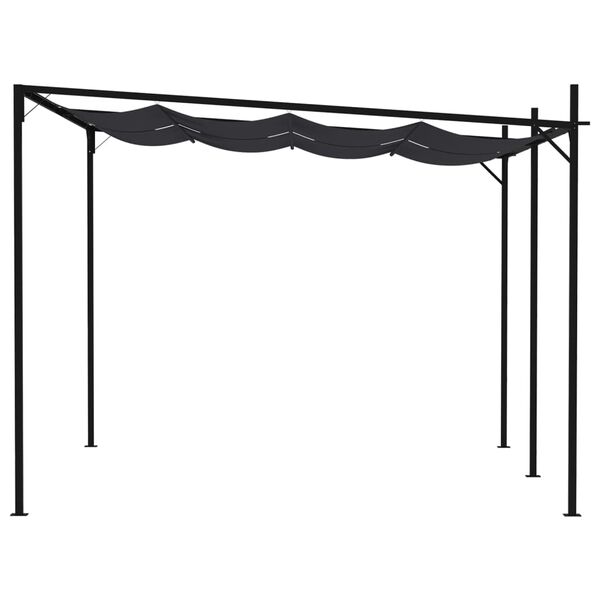 vidaXL Κιόσκι με Πτυσσόμενη Οροφή Ανθρακί 400 x 300 x 233 εκ.