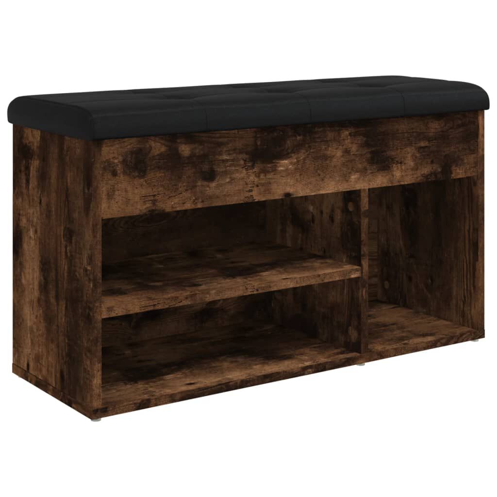 vidaXL Παπουτσοθήκη Καπνιστή Δρυς 82x32x45,5εκ. από Επεξεργασμένο Ξύλο