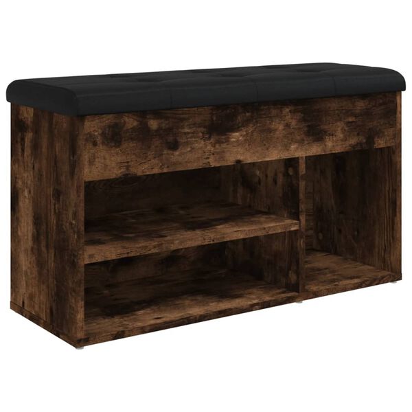 vidaXL Παπουτσοθήκη Καπνιστή Δρυς 82x32x45,5εκ. από Επεξεργασμένο Ξύλο