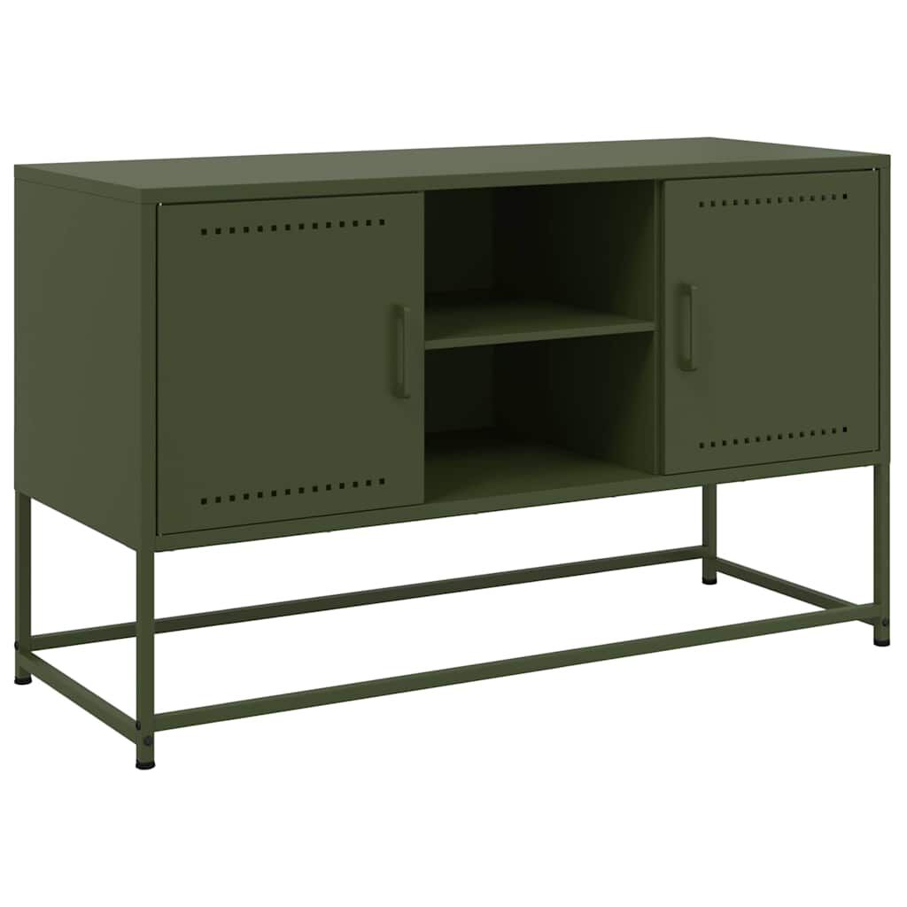 vidaXL Έπιπλο Τηλεόρασης Πράσινο Λαδί 100,5x39x60,5 εκ. από Ατσάλι