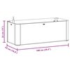 vidaXL Ζαρντινιέρα Κήπου Ανθρακί 100x43x33 εκ. με Αυτόματο Πότισμα