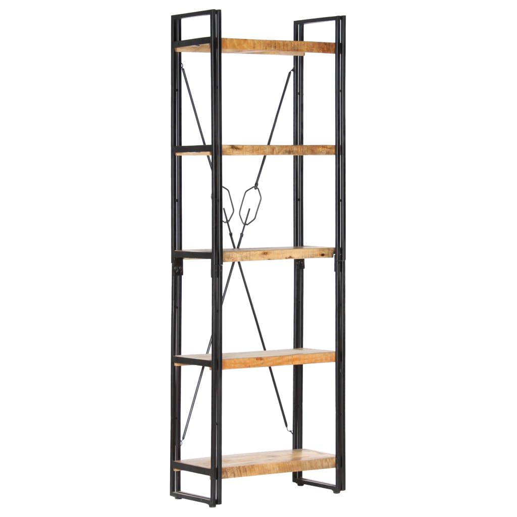 vidaXL Βιβλιοθήκη με 5 Επίπεδα 60 x 30 x 180 εκ. Μασίφ Ξύλο Μάνγκο
