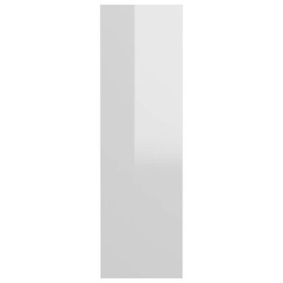 vidaXL Παπουτσοθήκη Τοίχου Γυαλ. Λευκό 60 x 18 x 60 εκ. Μοριοσανίδα