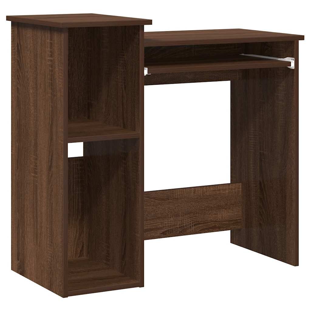 vidaXL Γραφείο με Ράφια Καφέ Δρυς 184x40x78 εκ Επεξεργασμένο Ξύλο