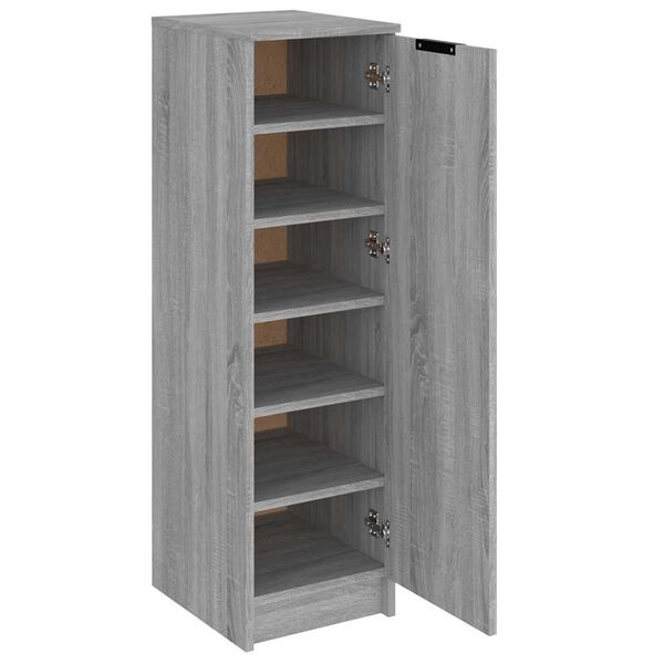 vidaXL Παπουτσοθήκη Γκρι Sonoma 30x35x100 εκ. από Επεξεργασμένο Ξύλο