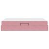 vidaXL Κρεβάτι με αποθηκευτικό χώρο και στρώμα Ροζ 120 x 190 cm