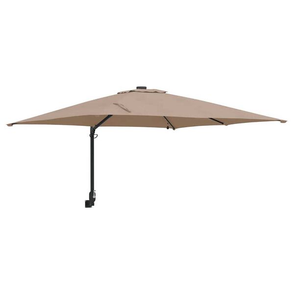 vidaXL Ομπρέλα Κήπου Taupe 248.5 x 247.5 x 160 εκ. ύφασμα