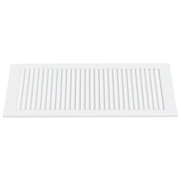 vidaXL Πορτάκια με Περσίδες 2 τεμ. Λευκά 99,3x39,4εκ Μασίφ Ξύλο Πεύκου