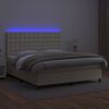 vidaXL &Kappa;&rho;&epsilon;&beta;ά&tau;&iota; Boxspring &mu;&epsilon; &Sigma;&tau;&rho;ώ&mu;&alpha; & LED &Kappa;&rho;&epsilon;&mu; 180x200 &epsilon;&kappa;. &Sigma;&upsilon;&nu;&theta;. &Delta;έ&rho;&mu;&alpha;