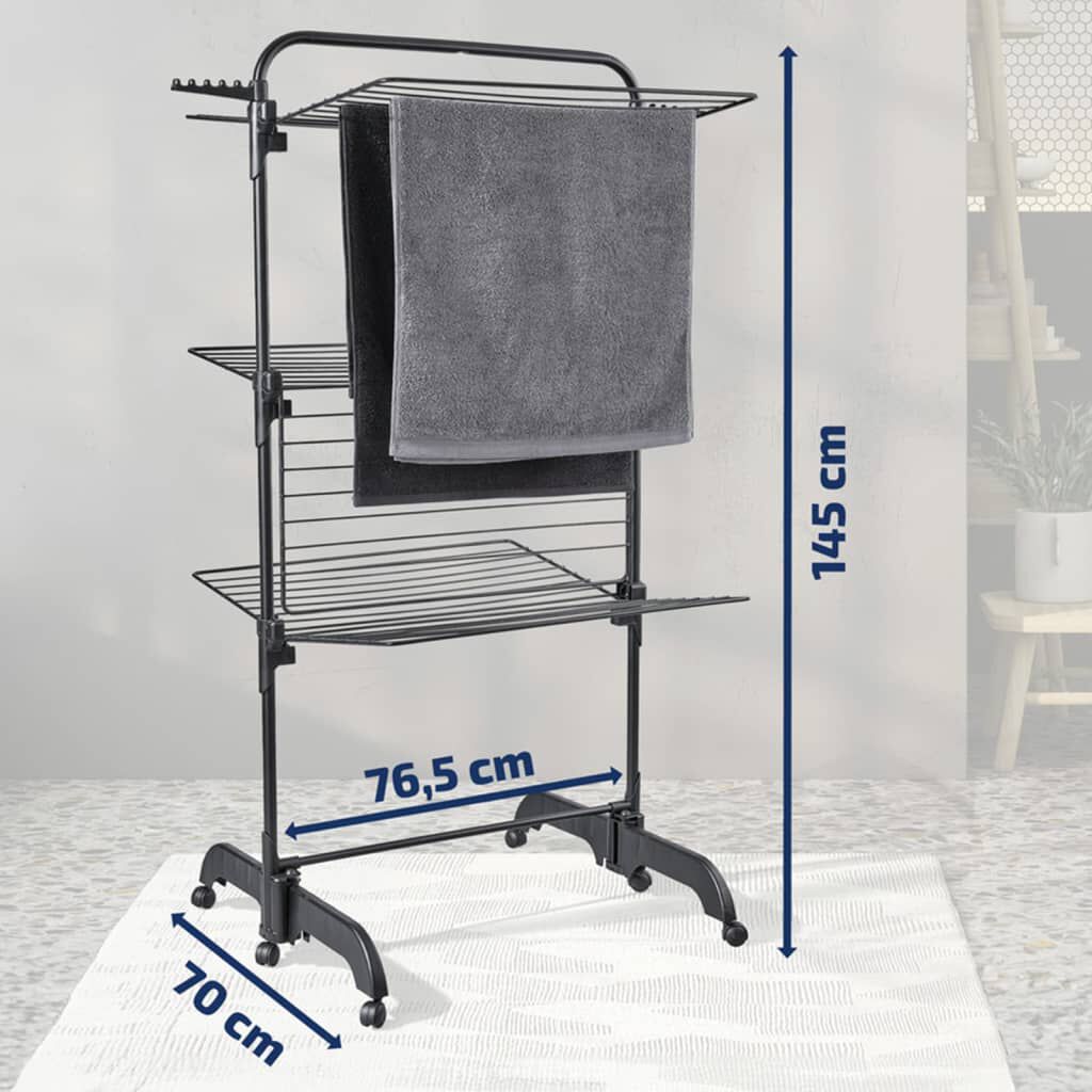 Leifheit Απλώστρα Ρούχων Comfort Tower Μαύρη 420