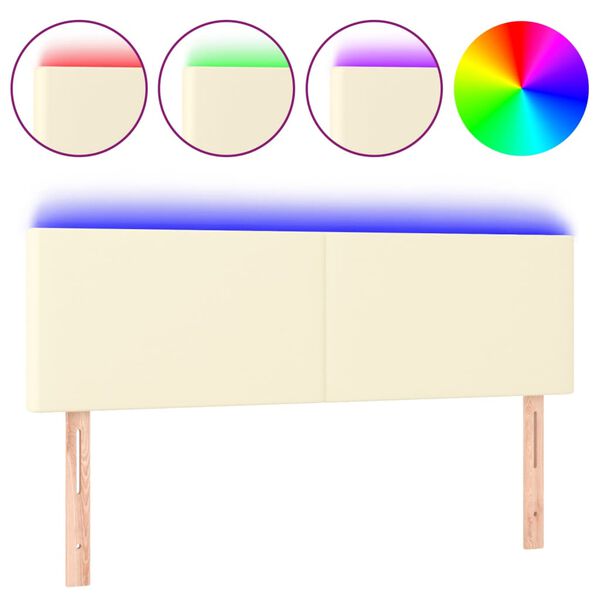 vidaXL &Kappa;&epsilon;&phi;&alpha;&lambda;ά&rho;&iota; &Kappa;&rho;&epsilon;&beta;&alpha;&tau;&iota;&omicron;ύ LED &Kappa;&rho;&epsilon;&mu; 144x5x78/88 &epsilon;&kappa;. &alpha;&pi;ό &Sigma;&upsilon;&nu;&theta;&epsilon;&tau;&iota;&kappa;ό &Delta;έ&rho;&mu;&alpha;