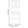 vidaXL Ντουλάπι ALTA 77 x 35 x 188 εκ. από Μασίφ Ξύλο Πεύκου