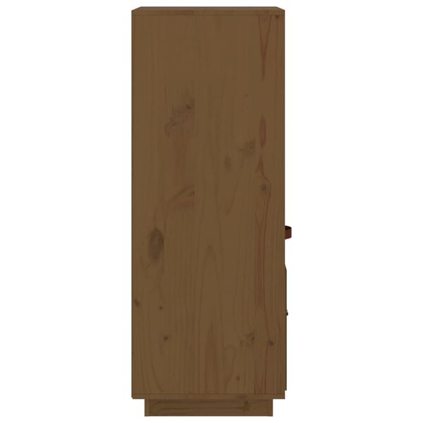vidaXL Ντουλάπι Ψηλό Καφέ Μέλι 34x40x108,5 εκ. από Μασίφ Ξύλο Πεύκου