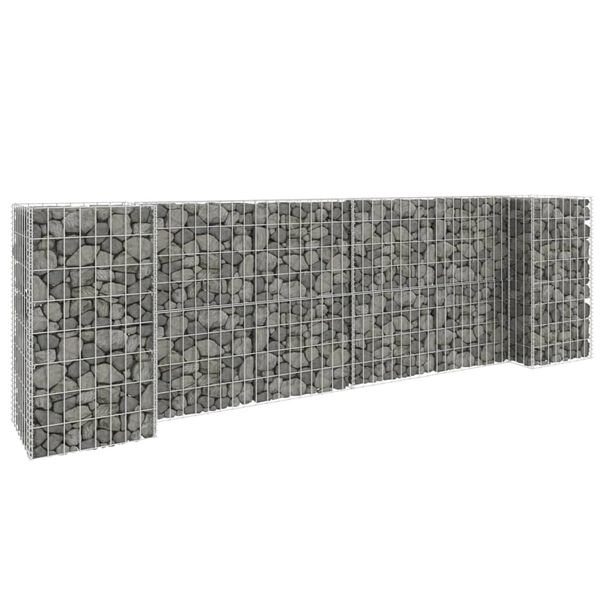 vidaXL Συρματοκιβώτιο Γλάστρα Σχήμα «Η» 260x40x80 εκ. Ατσάλινο Σύρμα