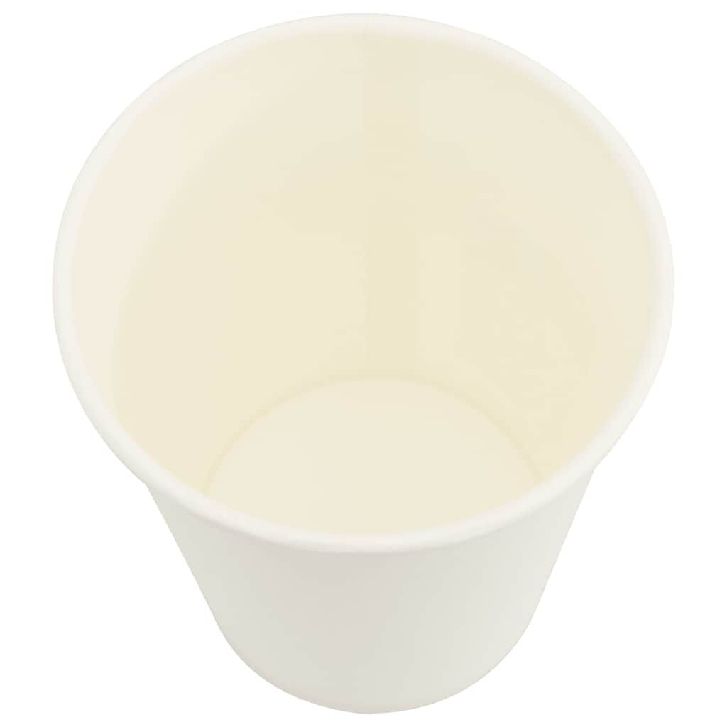 vidaXL Χάρτινα κύπελλα καφέ 1000 τεμάχια 8oz 200ml Λευκό