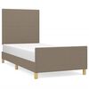 vidaXL Σκελετός Κρεβατιού Χωρίς Στρώμα Taupe 90x200 εκ. Υφασμάτινο