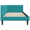 vidaXL Κρεβάτι Γωνίας με κεφαλάρι Τιρκουάζ 90 x 190 cm Βελούδο