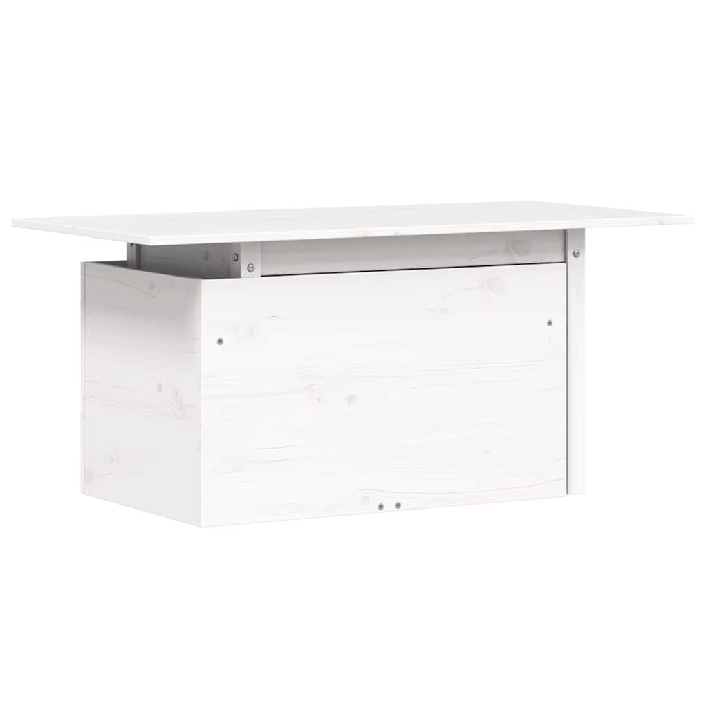 vidaXL Τραπέζι Κήπου Λευκό 100x50x75 εκ. από Μασίφ Ξύλο Πεύκου